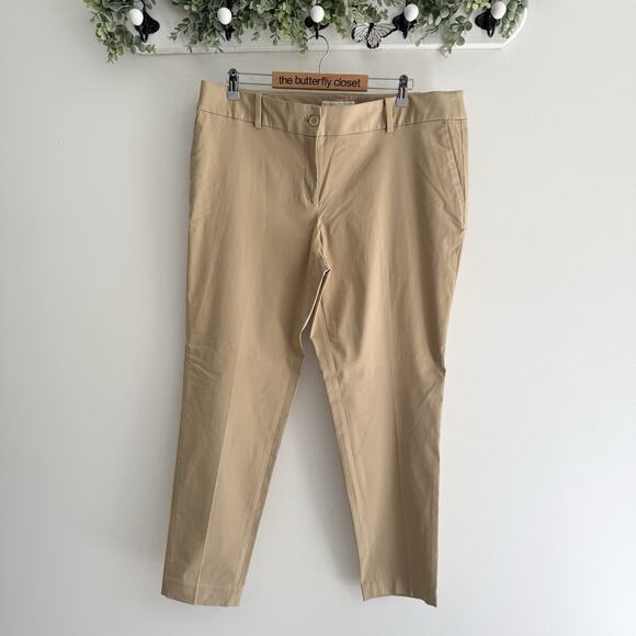 Michael Kors Plus Size Tan Khaki Dress Pants 16W Straight Leg SH - Picture 1 of 5